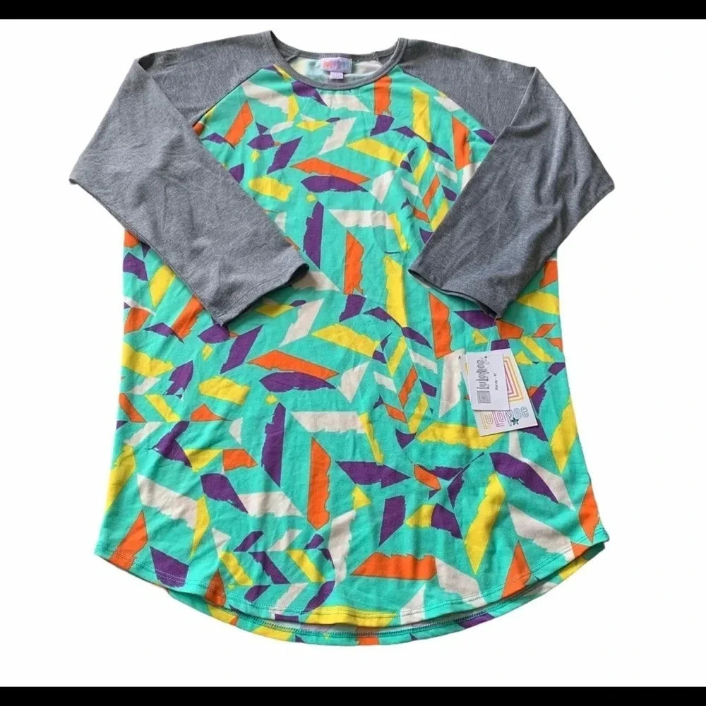 LulaRoe Randy 3/4 Sleeve Baseball Style Top *NWT